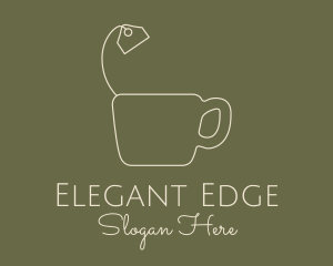 Teabag Mug Outline logo design