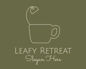 Teabag Mug Outline logo design