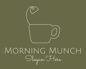 Teabag Mug Outline logo design
