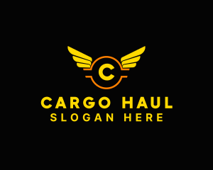 Courier Delivery Wings logo design