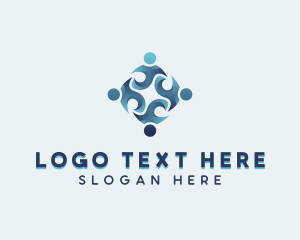 Cooperative - Teamwork People Support logo design