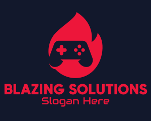 Red Hot Game Controller logo design