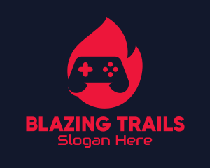 Red Hot Game Controller logo design