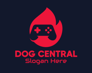 Red Hot Game Controller logo design