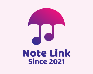 Umbrella Music Note  logo design