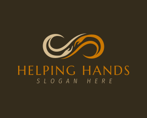Infinity Support Hands logo design