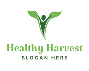 Healthy Lifestyle Human Plant logo design