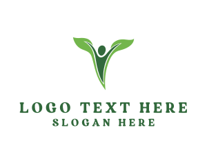 Healthy Lifestyle Human Plant logo