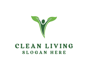 Healthy Lifestyle Human Plant logo