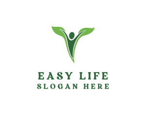 Healthy Lifestyle Human Plant logo design