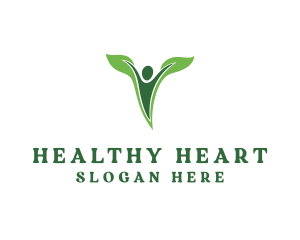 Healthy Lifestyle Human Plant logo design