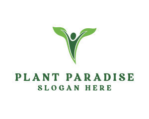 Healthy Lifestyle Human Plant logo design