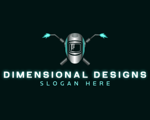 3D Welding Mask Mechanic logo design