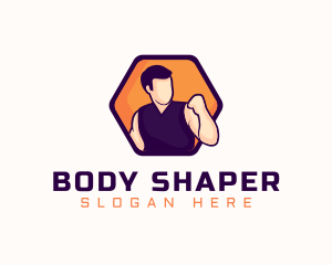 Combat Fighter Man logo design