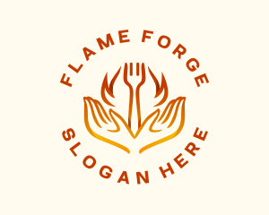 Fork Fire Grill logo design