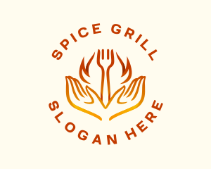 Fork Fire Grill logo design