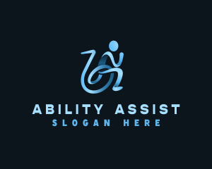 Run Person Wheelchair logo
