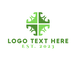 Ornate Elegant Cross logo