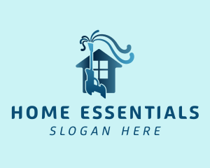 Home Cleaning Wash logo design