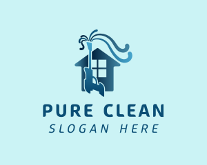 Home Cleaning Wash logo design