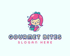 Sundae Dessert Girl logo design