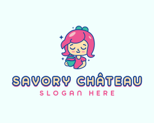 Sundae Dessert Girl logo design