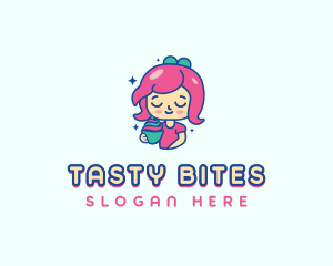 Sundae Dessert Girl logo design