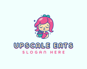 Sundae Dessert Girl logo design