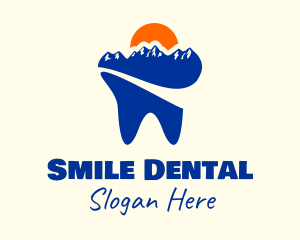 Mountain Dental Tooth logo design