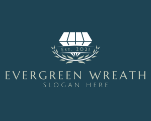 Laurel Wreath Diamond  logo design