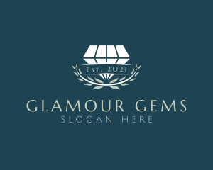 Laurel Wreath Diamond  logo design