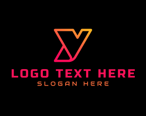 Gradient Tech Letter Y  logo design