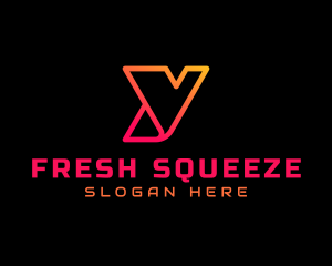 Gradient Tech Letter Y  logo design