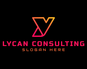 Gradient Tech Letter Y  logo design