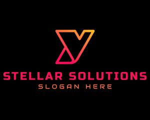 Gradient Tech Letter Y  logo design