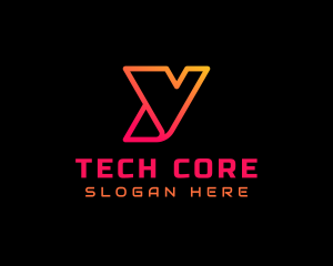 Gradient Tech Letter Y  logo design