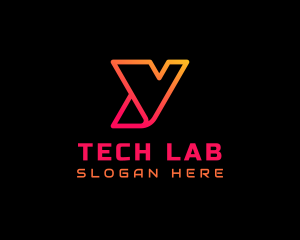 Gradient Tech Letter Y  logo design