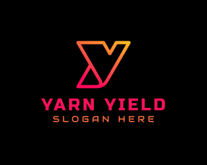 Gradient Tech Letter Y  logo design