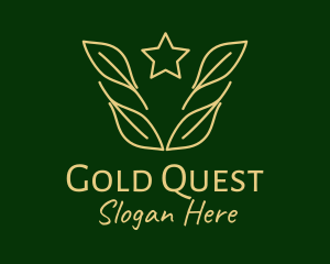 Gold Leaf Star  logo design