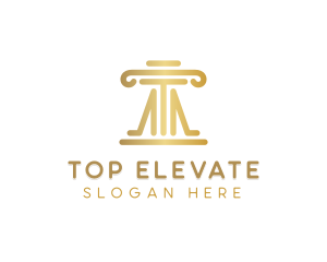 Elegant Pillar Letter T logo design