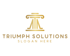 Elegant Pillar Letter T logo design