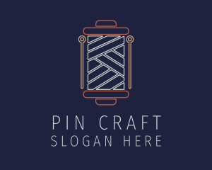 Thread Sewing Pin logo design