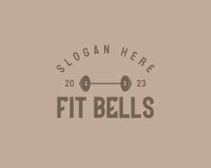 Fitness Gym Barbell logo design