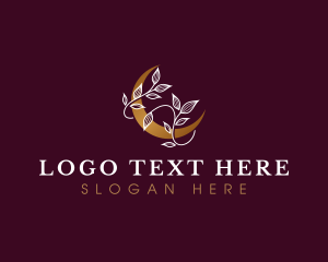 Floral Crescent Moon logo