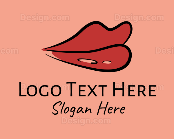 Red Lips Makeup Logo