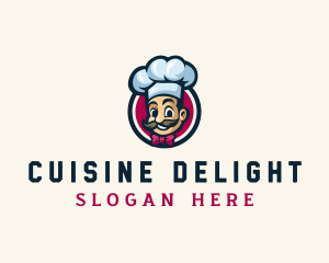 Cooking Chef Mustache logo design