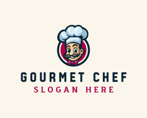 Cooking Chef Mustache logo design