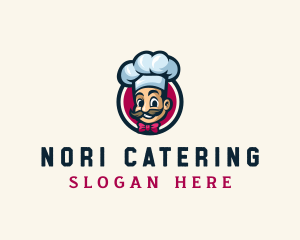 Cooking Chef Mustache logo design