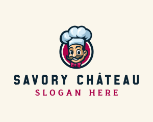 Cooking Chef Mustache logo design