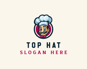 Cooking Chef Mustache logo design